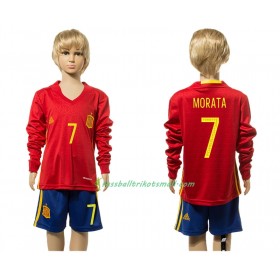 Fußballtrikots Spanien Morata 7 Kinder 2016 Langarm Heimtrikotsatz kaufen