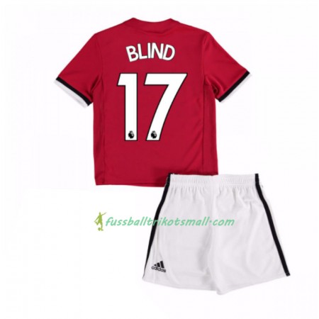 Fußballtrikots Manchester United Daley Blind 17 Kinder 2017-2018 Kurzarm Heimtrikotsatz kaufen