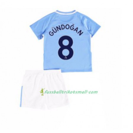 Fußballtrikots Manchester City Ilkay Gundogan 8 Kinder 2017-2018 Kurzarm Heimtrikotsatz kaufen