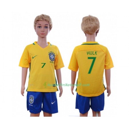 Fußballtrikots Brasilien Hulk 7 Kinder 2016 Kurzarm Heimtrikotsatz kaufen
