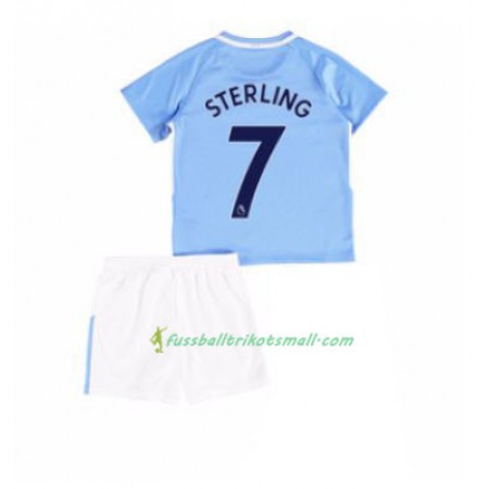 Fußballtrikots Manchester City Raheem Sterling 7 Kinder 2017-2018 Kurzarm Heimtrikotsatz kaufen