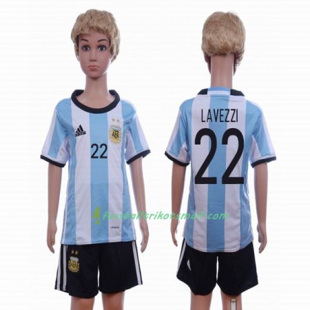 Fußballtrikots Argentinien Lavezzi 22 Kinder 2016 Kurzarm Heimtrikotsatz kaufen