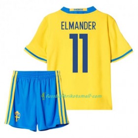 Fußballtrikots Schweden Elmander 11 Kinder 2016 Kurzarm Heimtrikotsatz kaufen
