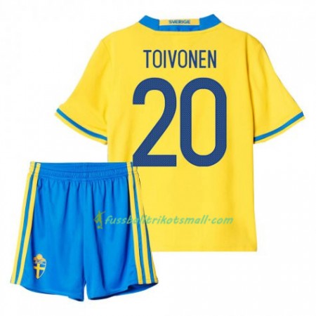 Fußballtrikots Schweden Toivonen 20 Kinder 2016 Kurzarm Heimtrikotsatz kaufen