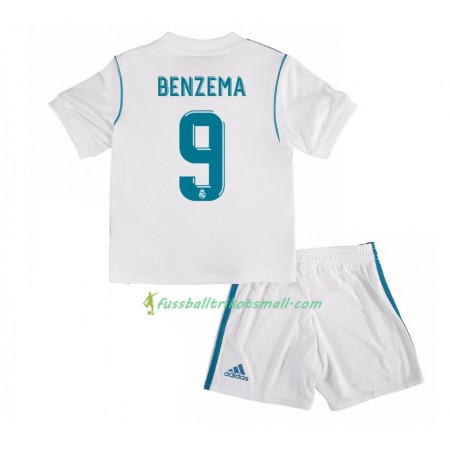 Fußballtrikots Real Madrid Karim Benzema 9 Kinder 2017-2018 Kurzarm Heimtrikotsatz kaufen