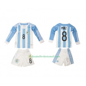 Fußballtrikots Argentinien Perez 8 Kinder 2016 Langarm Heimtrikotsatz kaufen