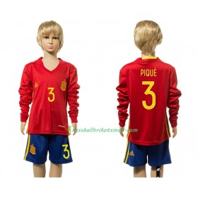 Fußballtrikots Spanien Pique 3 Kinder 2016 Langarm Heimtrikotsatz kaufen