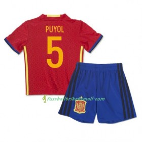 Fußballtrikots Spanien Puyol 5 Kinder 2016 Kurzarm Heimtrikotsatz kaufen