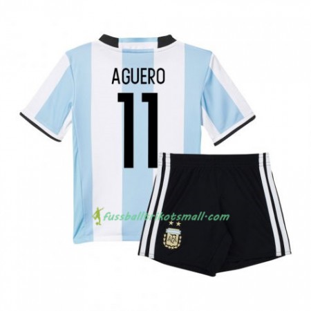 Fußballtrikots Argentinien Sergio Aguero 11 Kinder 2016 Kurzarm Heimtrikotsatz kaufen