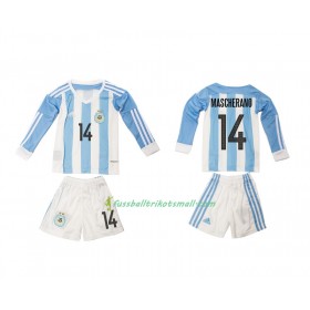 Fußballtrikots Argentinien Mascherano 14 Kinder 2016 Langarm Heimtrikotsatz kaufen