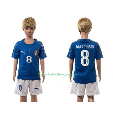 Fußballtrikots Italien Marchisio 8 Kinder 2016 Kurzarm Heimtrikotsatz kaufen