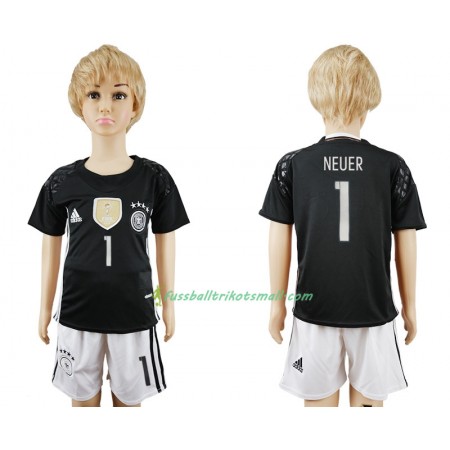 Fußballtrikots Deutschland Neuer 1 Torwart Kinder Auswärts-trikot 2017 Kurzarm