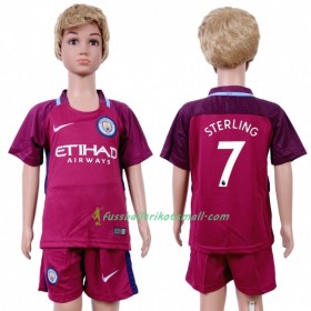 Fußballtrikots Manchester City Raheem Sterling 7 Kinder 2017-2018 Kurzarm Auswärts-trikot kaufen