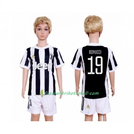 Fußballtrikots Juventus Turin Leonardo Bonucci 19 Kinder 2017-2018 Kurzarm Heimtrikotsatz kaufen
