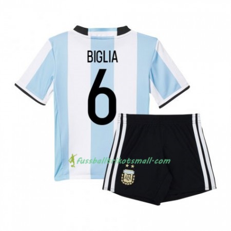Fußballtrikots Argentinien Biglia 6 Kinder 2016 Kurzarm Heimtrikotsatz kaufen