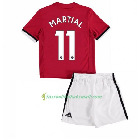 Fußballtrikots Manchester United Anthony Martial 11 Kinder 2017-2018 Kurzarm Heimtrikotsatz kaufen