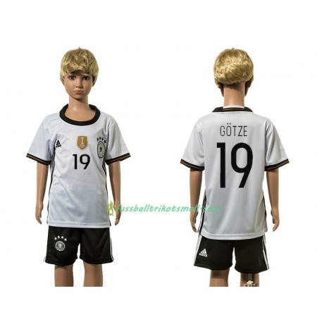 Fußballtrikots Deutschland Gotze 19 Kinder 2016 Kurzarm Heimtrikotsatz kaufen