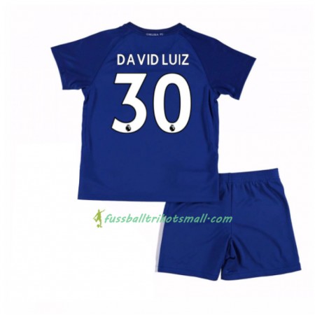 Fußballtrikots Chelsea David Luiz 30 Kinder 2017-2018 Kurzarm Heimtrikotsatz kaufen